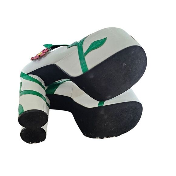 dELiA*s Floral Retro Thru The Motions Platform Flower Mary Janes Shoes size 7 - Picture 6 of 11